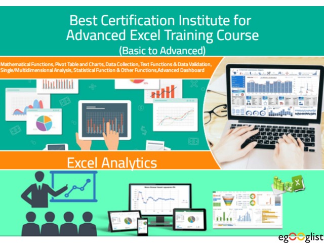Advanced Excel Training Course, Laxmi Nagar, Delhi, 100% Job,