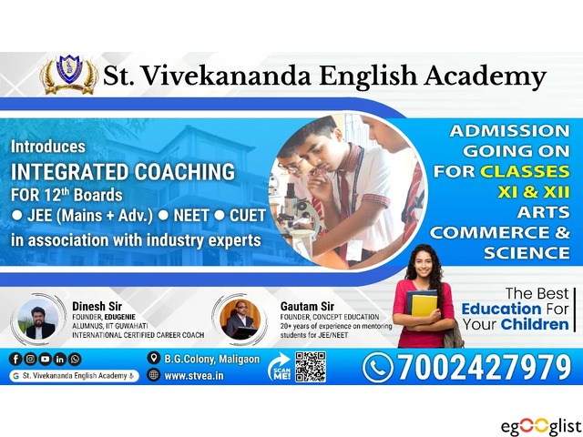 ADMISSION GOING ON FOR CLASSES XI (Integrated Coaching for JEE Main & Adv, NEET and CUET)