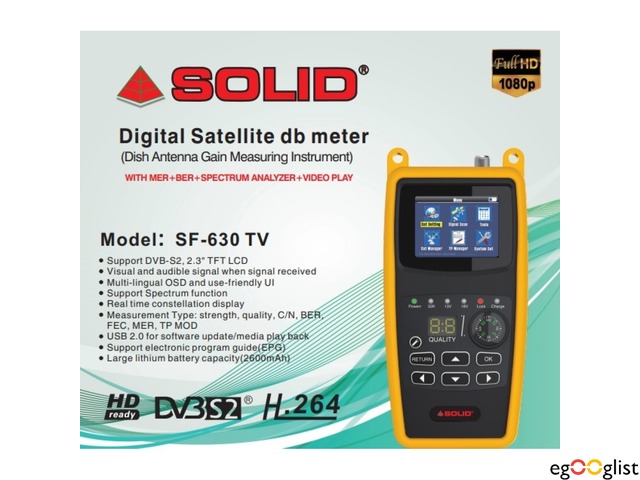 Solid SF-630 TV Digital Satellite dB Meter